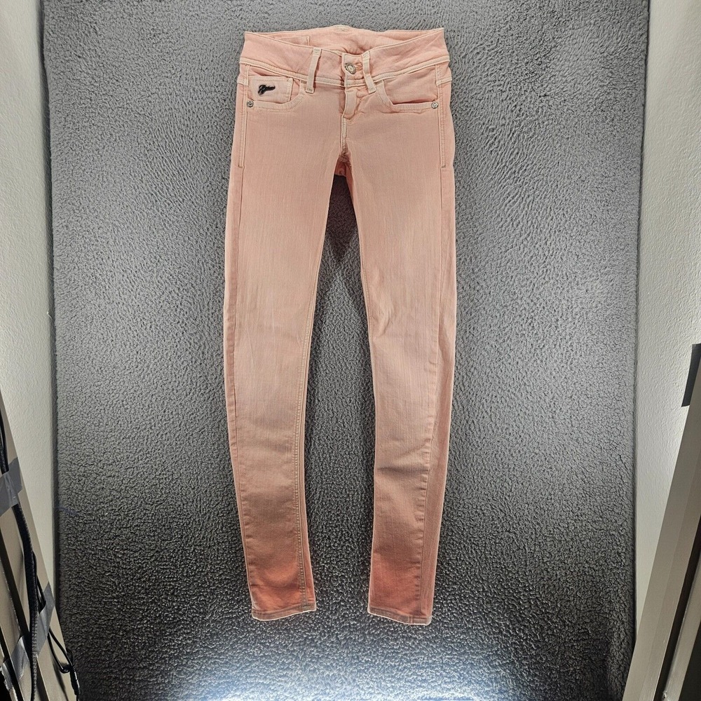 G-Star Jeans‎ Women's Size 24W Orange Pastel Color Zip Fly Skinny 25x32